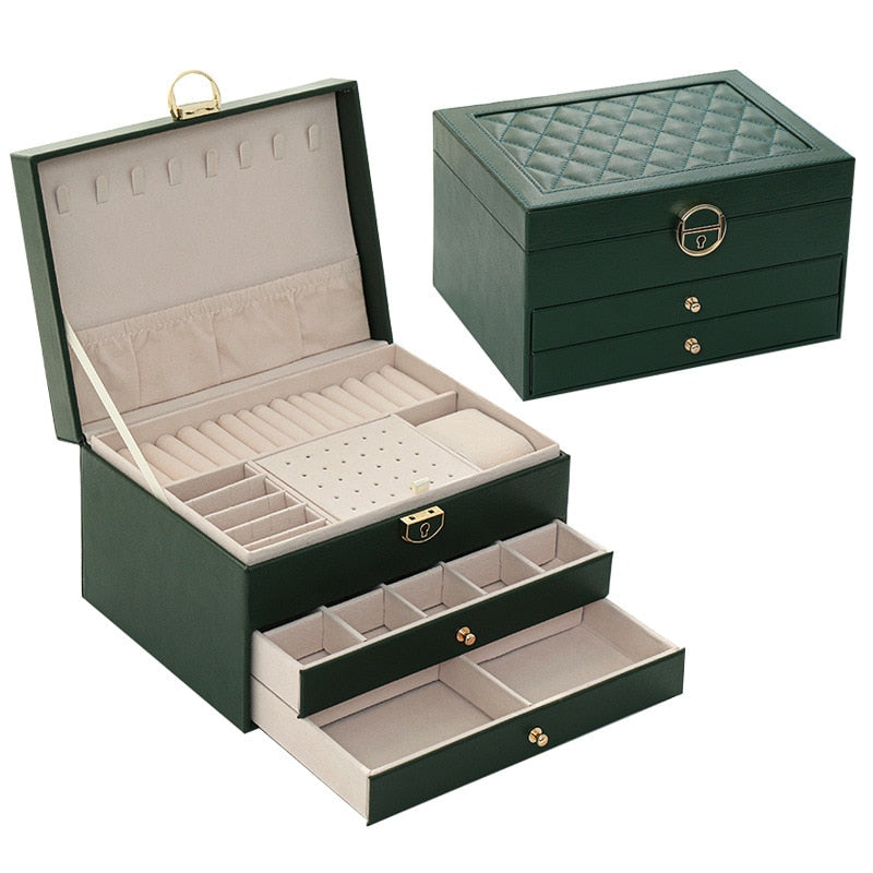 Three-Layer Retro Jewelry Box